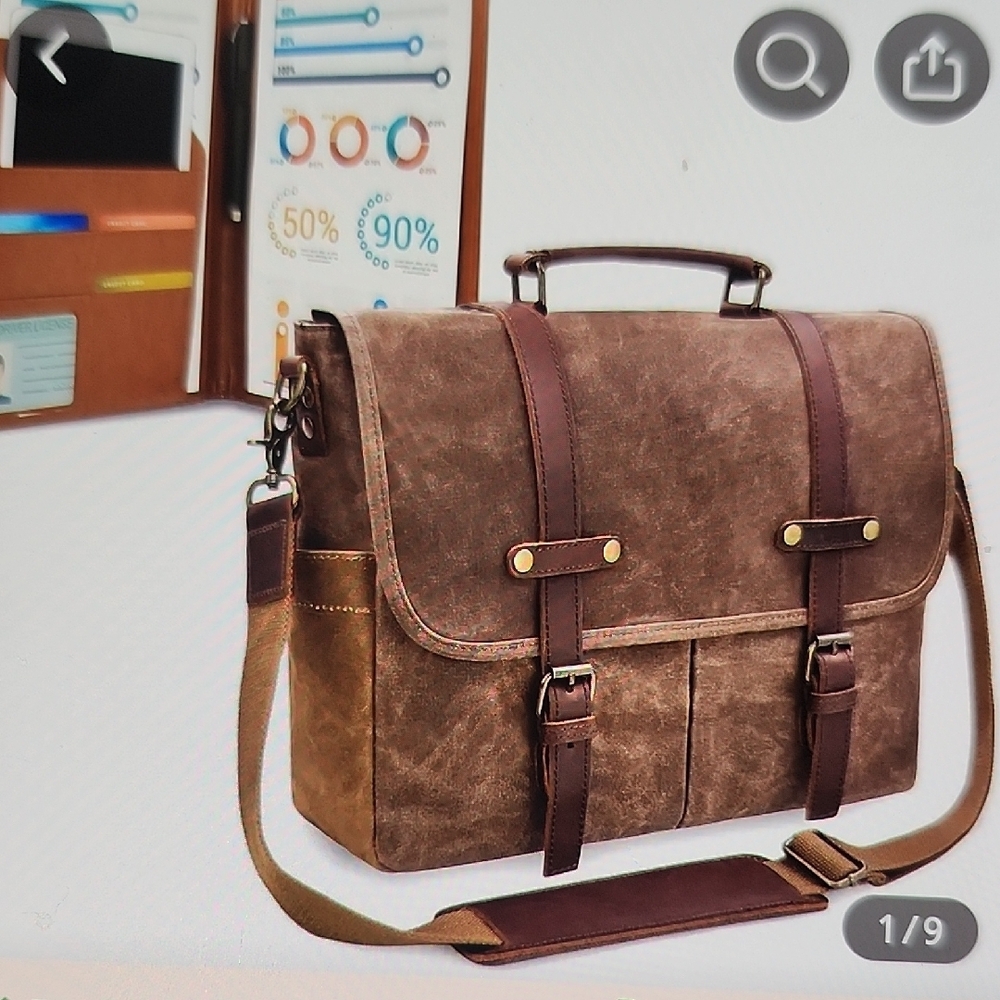 Brown Leather Messenger Bag